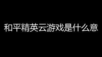 和平精英云游戏是什么意思 云游戏意思解析(和平精英云游戏是干什么的)