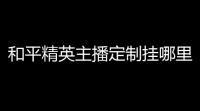 和平精英主播定制挂哪里可以买，连发无一键爆头全功能