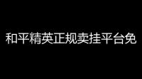 和平精英正规卖挂平台免费APP特色登录完成