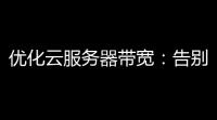 优化云服务器带宽 ：告别瓶颈	 ，加速增长 ！