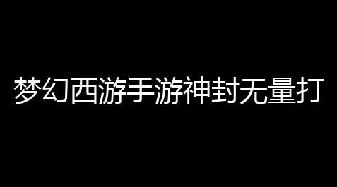 天启卡盟,梦幻西游手游神封无量打法攻略
