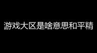 游戏大区是啥意思和平精英,和平精英的无敌战神分战区吗