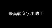 录音转文字小助手