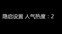 隐启设置 人气热度：237℃