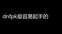 dnfpk最容易起手的职业(dnf这游戏很容易上手)
