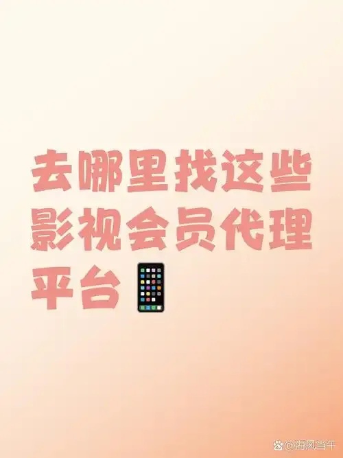 影视会员批发一手货源渠道推荐