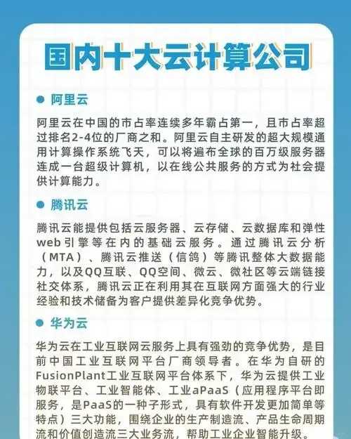 2023云服务器品牌排行榜揭晓
