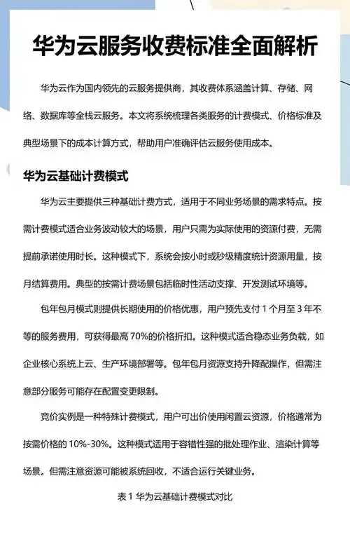 华为云服务器2023收费标准详解 华为 云服 务器 20 23 收费 标准 详解 第1张 华为云服务器2023收费标准详解 华为 云服 务器 20 23 收费 标准 详解 第1张