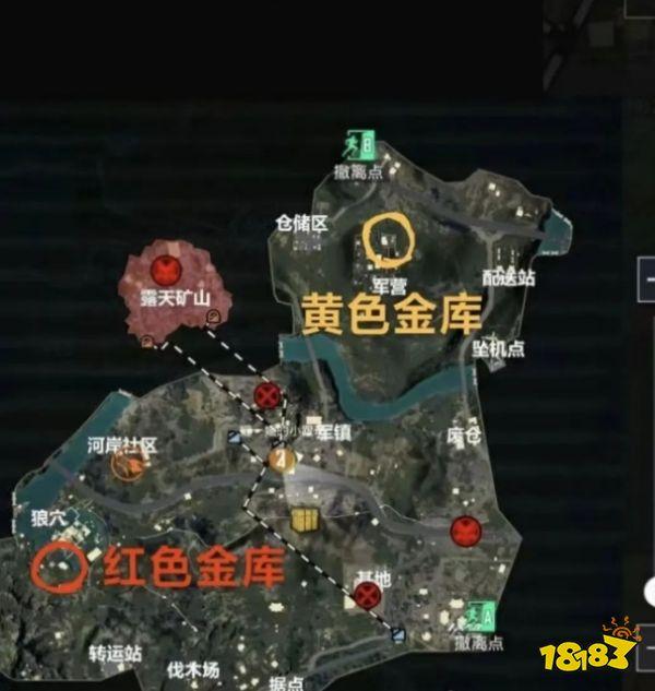 和平精英黑卡金库地图分布位置
