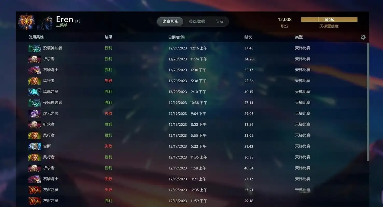 Dota2战力全解析！一键查询全球赛事排名及胜率曲线
