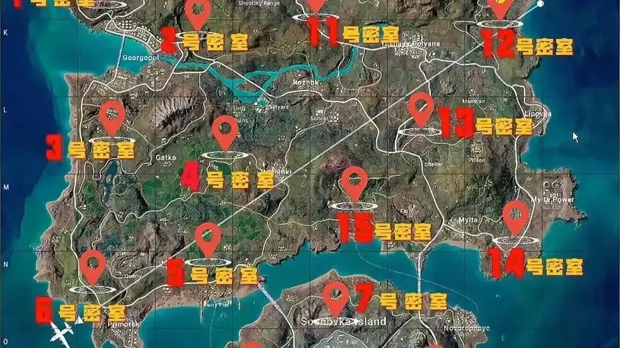 PUBG艾伦格密室位置坐标图及隐藏机关全解析