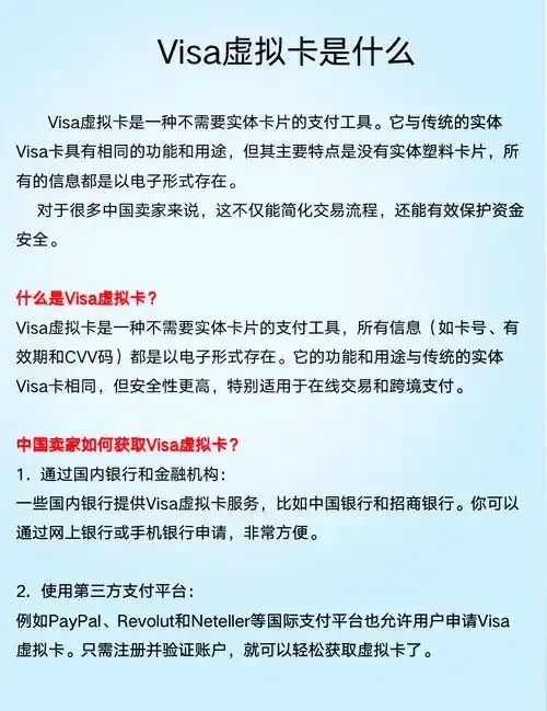 Visa虚拟卡购买平台全解析：安全使用指南与市场趋势分析