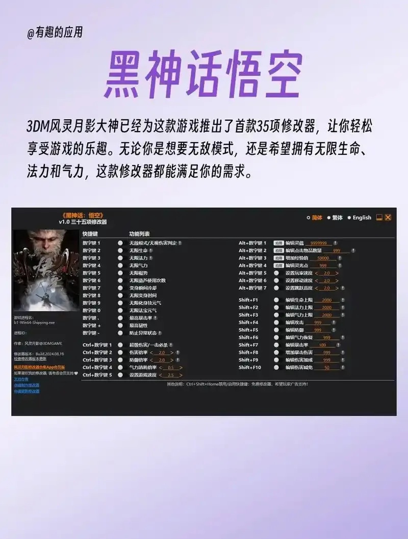 黑神话悟空风灵月影外挂使用教程及防范指南