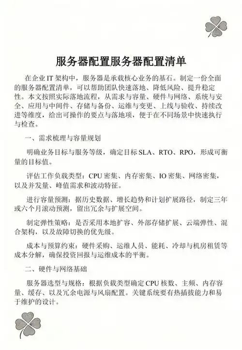 最便宜服务器配置方案推荐