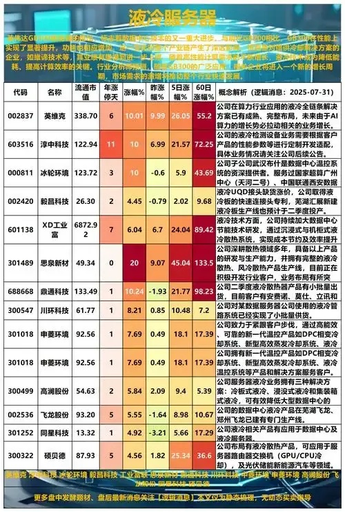 云服务器有哪些股票：从入门到精通