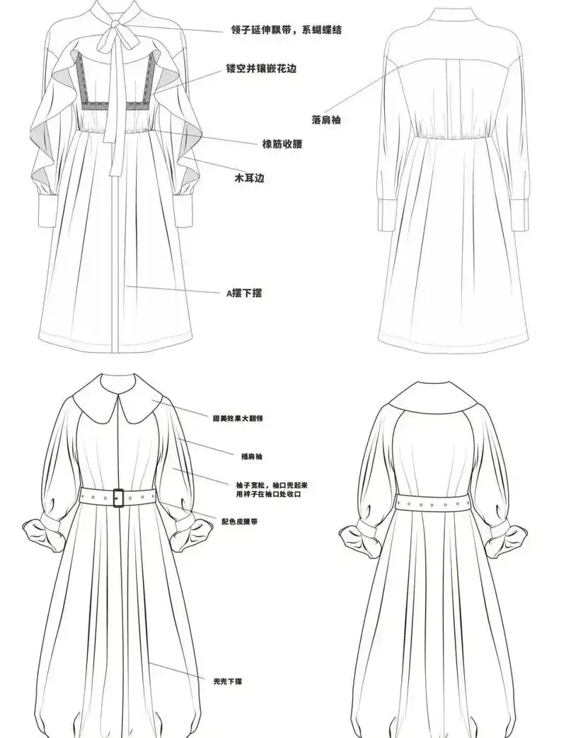 纸嫁衣服装设计图解析与绘制技巧分享