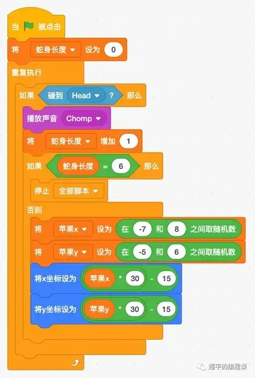 Scratch贪吃蛇游戏脚本详细教程