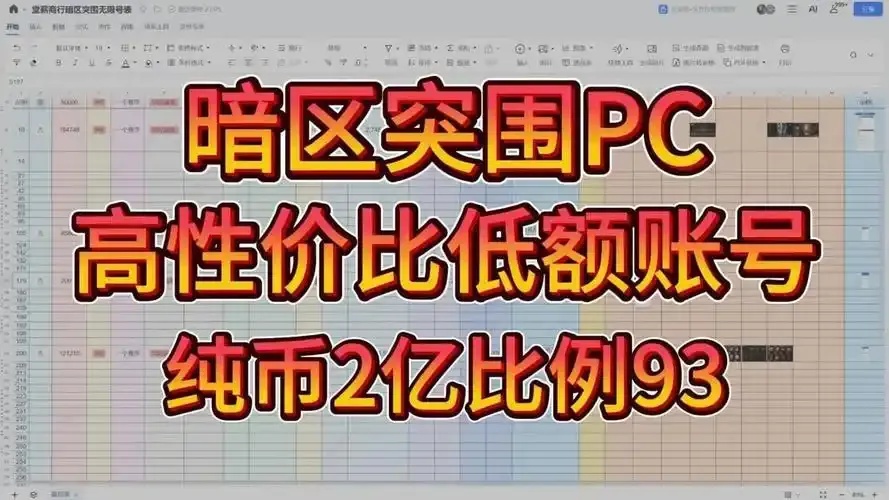 暗区卖号比例分析