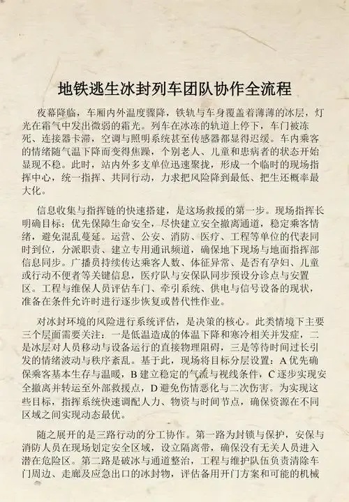 地铁逃生冰封列车最新攻略全解析