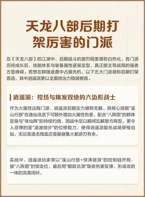 天龙八部16门派一览表全解析