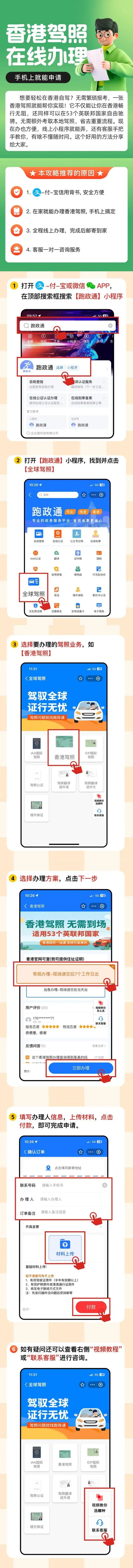 香港运输署换领驾照网上申请