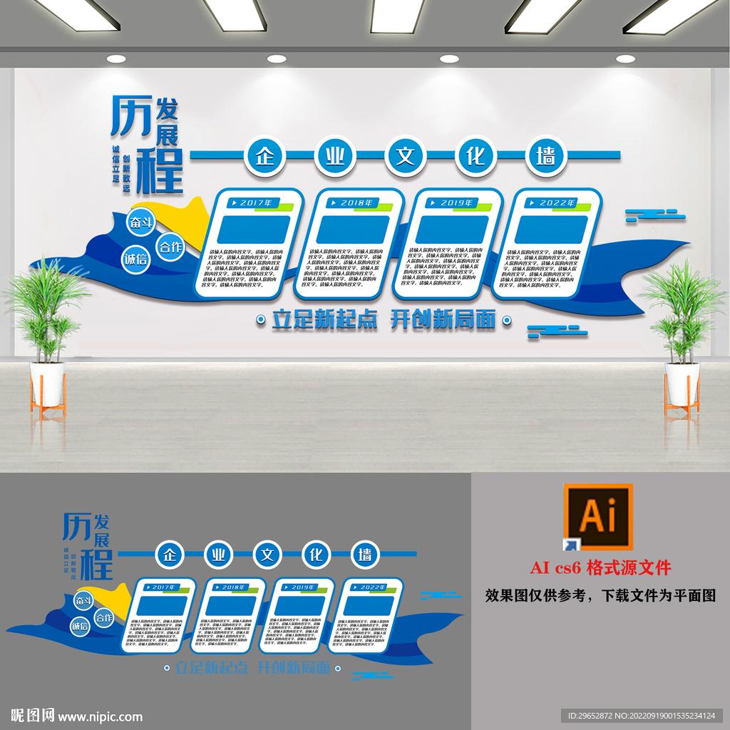 发展历程文化墙设计图