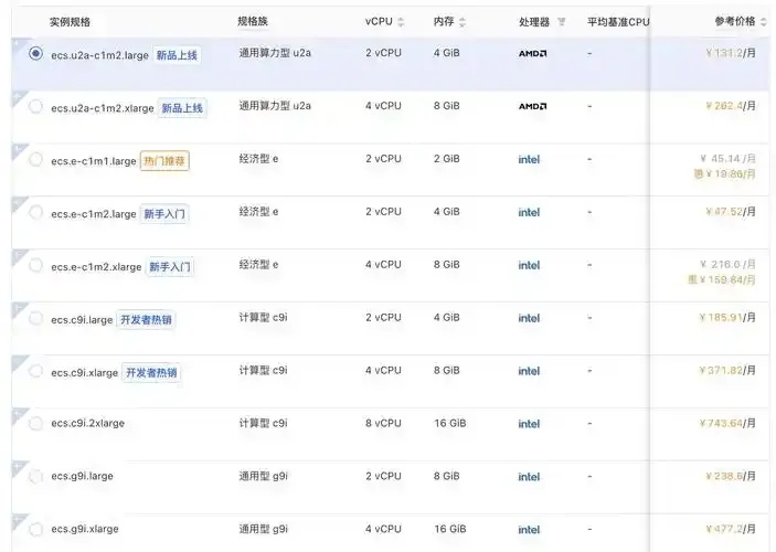 云服务器月租多少钱最新价格解析与费用明细