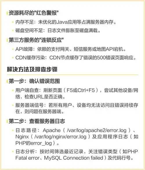 500服务器内部错误常见原因分析及解决方法